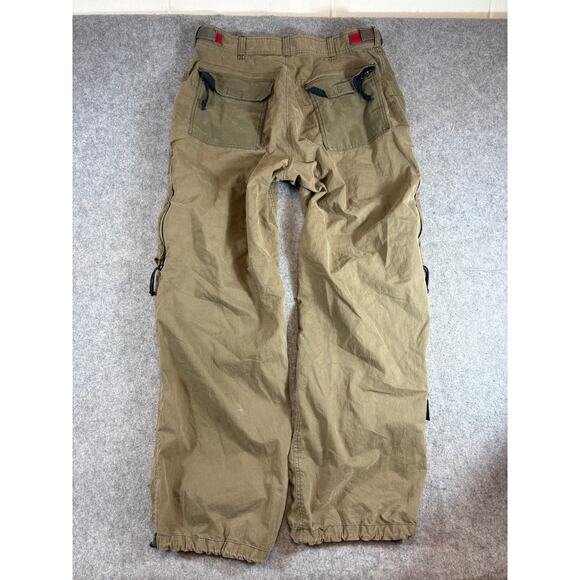 Abercrombie & Fitch Cargo Pants Mens Large Military Green 2 Tone Baggy Utility